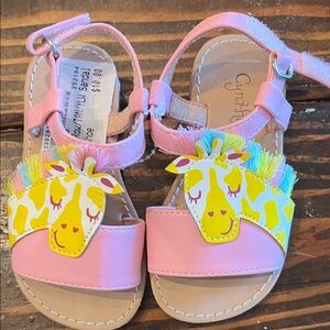 Cynthia Rowley Pink Giraffe Kids Sandals